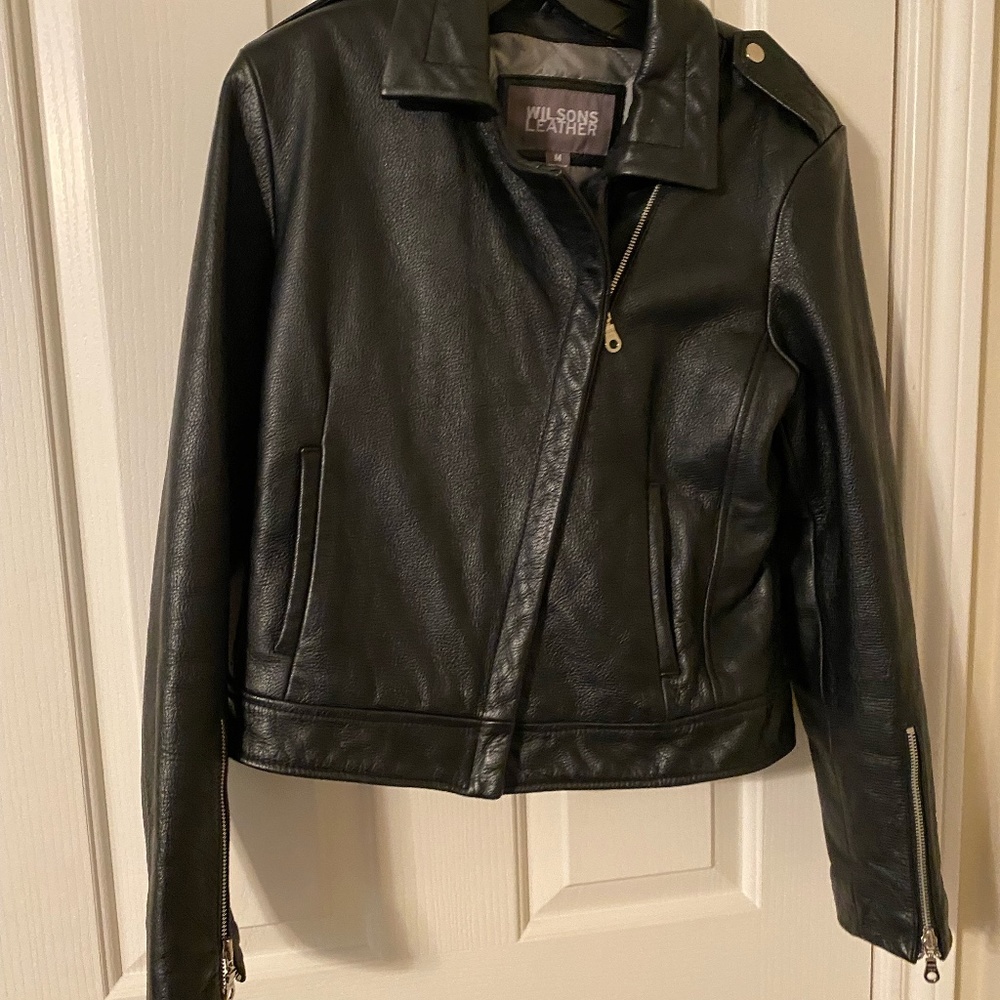 Moto Motorcycle Jacket, size M, leather